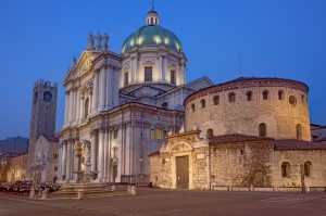 Brescia, oude en nieuwe kathedraal